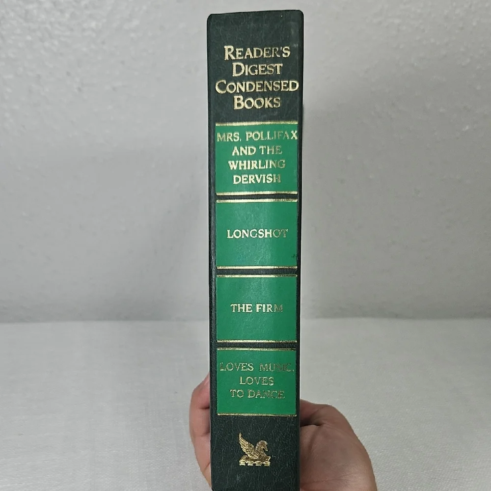 Vintage Reader's Digest Green and Gold Faux Book Velveteen Secret Storage Box